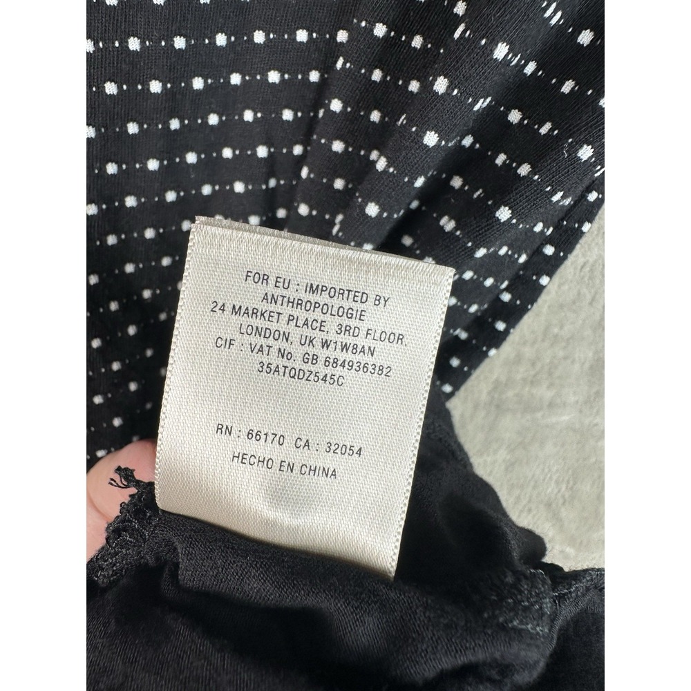 Anthropologie Maeve Women's Black/White Polka Dot Dress Lined‎ Medium - Picture 7 of 15